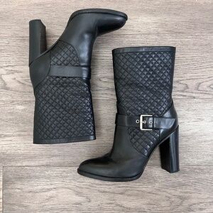Gianvito Rossi Black Leather Quilted Boots